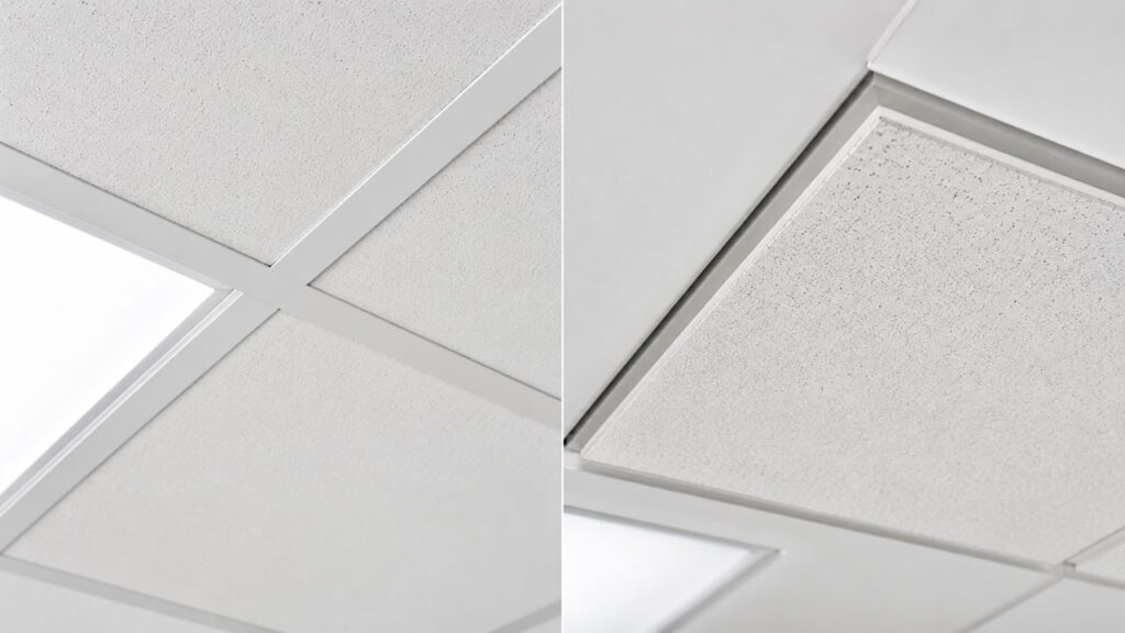 Diferença entre Forro Mineral Lay-In e Tegular